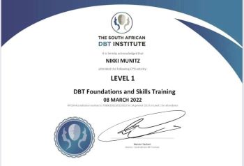 The South African DBT Institute - DBT Foundation and Skills Training - Nikki Munitz